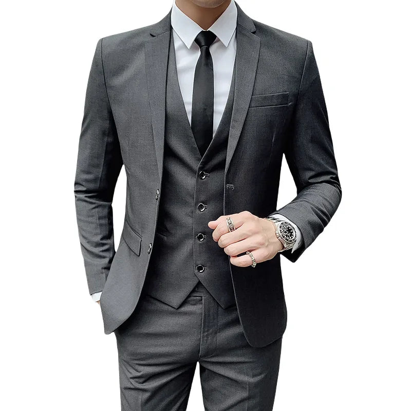 A tailored three-piece suit — tailoring and fit in practice