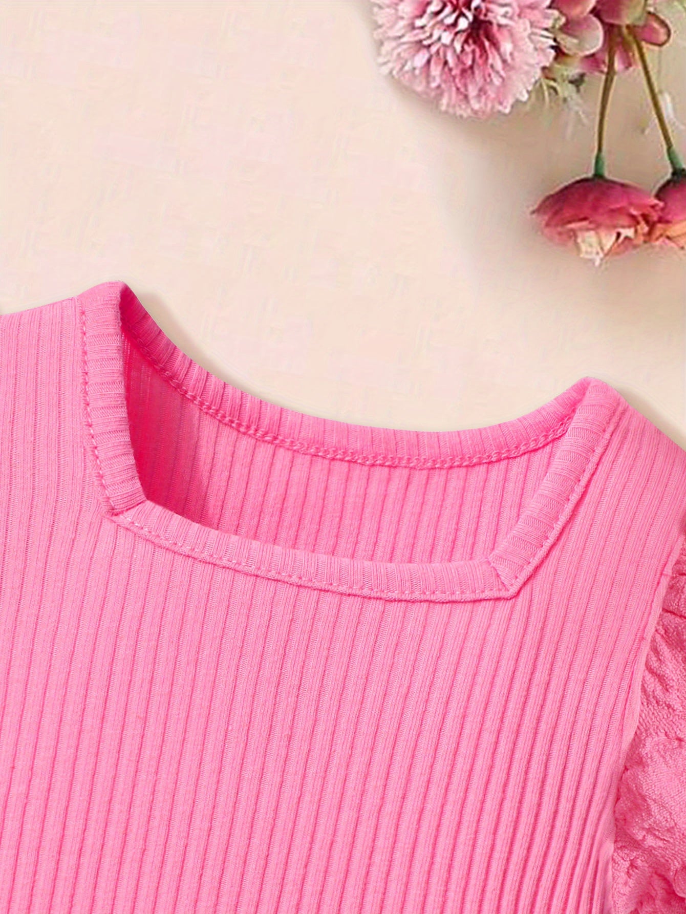 Baby Girl Summer Outfit – Ruffle Sleeve Romper, Shorts & Bow Hairband Set