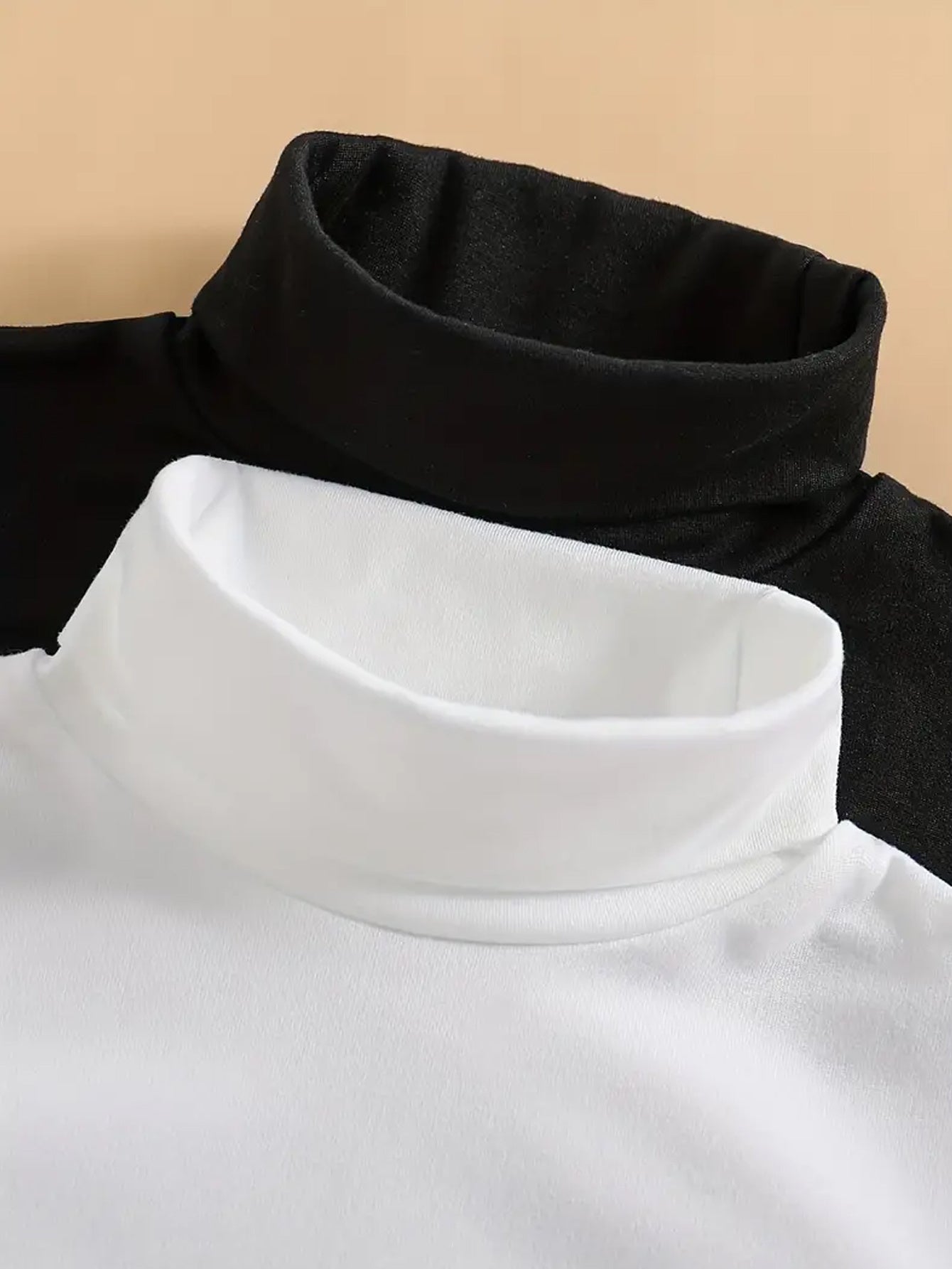 2-Pack Girls’ Turtleneck Pullover T-Shirts – Casual Long-Sleeved Children’s Clothing