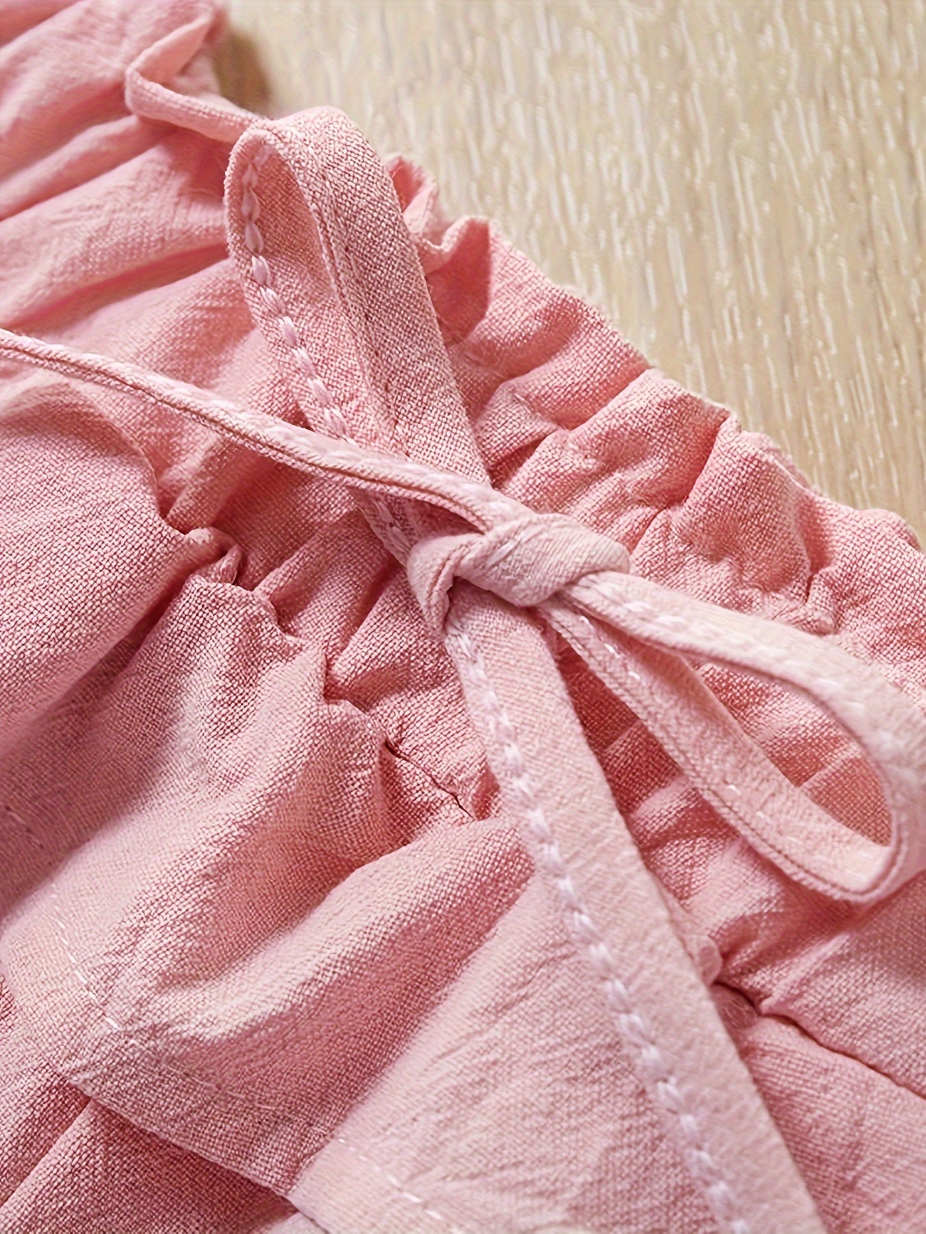 Toddler Girl Ruffle Floral Embroidery Shirt and Shorts Set Clothes