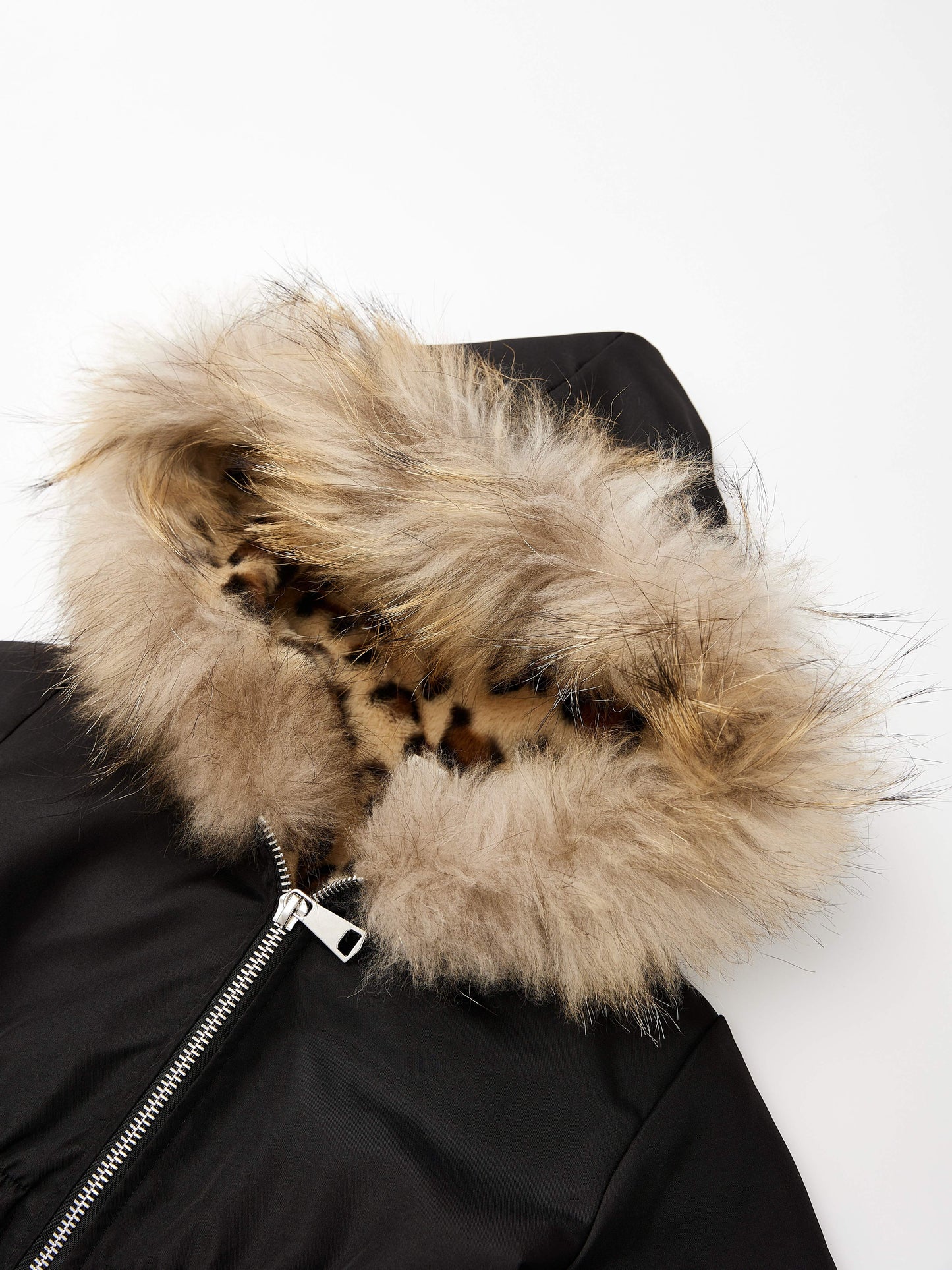 Winter Chic Girls Hooded Long Sleeve Solid Color Loose Fit Polyester Jacket with Fake Pockets and Fur Collar - Breathable, Casual, and Comfy for Outdoor Activities