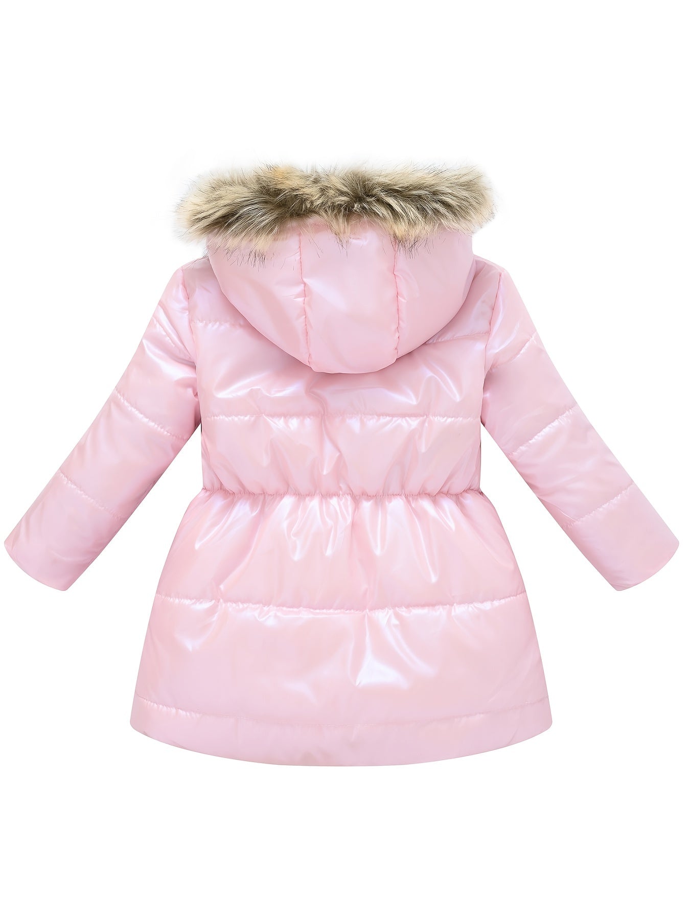 Thickened Down Alternative Girls Dressy Cute Hooded Jacket, Padded Thermal Outwear For Winter