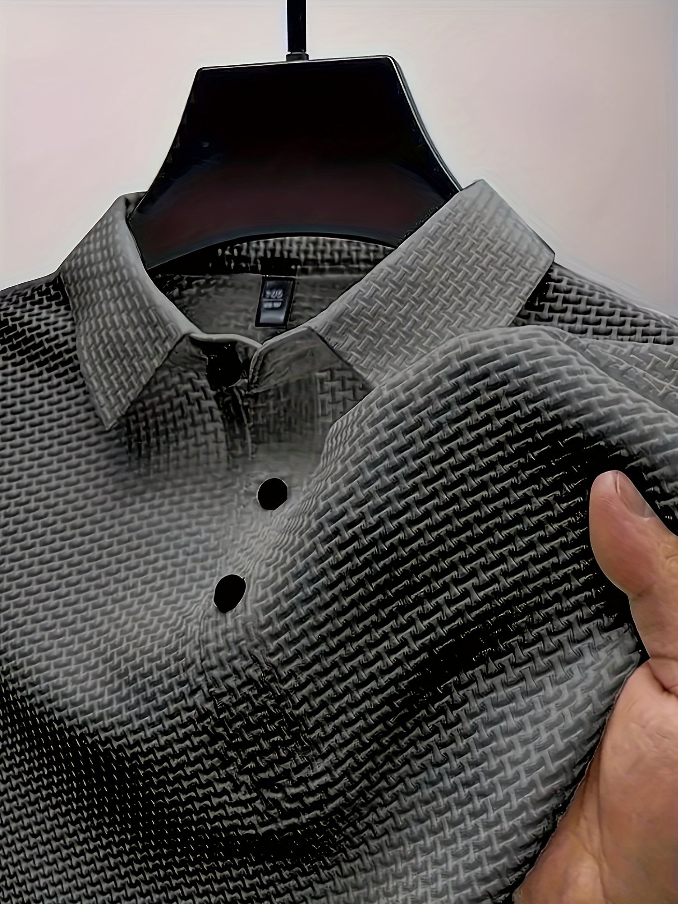 2025 Men’s High-End Mesh Ice Silk Polo Shirt – Solid Color Short Sleeve with Collar