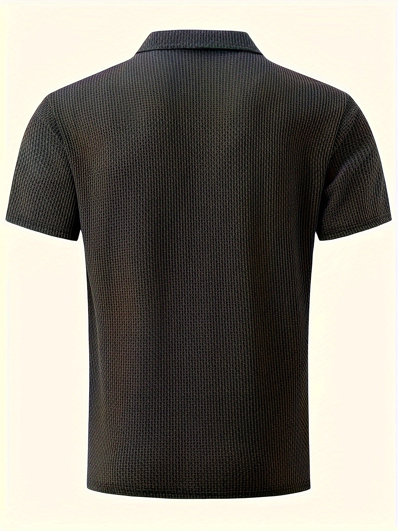 2025 Men’s High-End Mesh Ice Silk Polo Shirt – Solid Color Short Sleeve with Collar