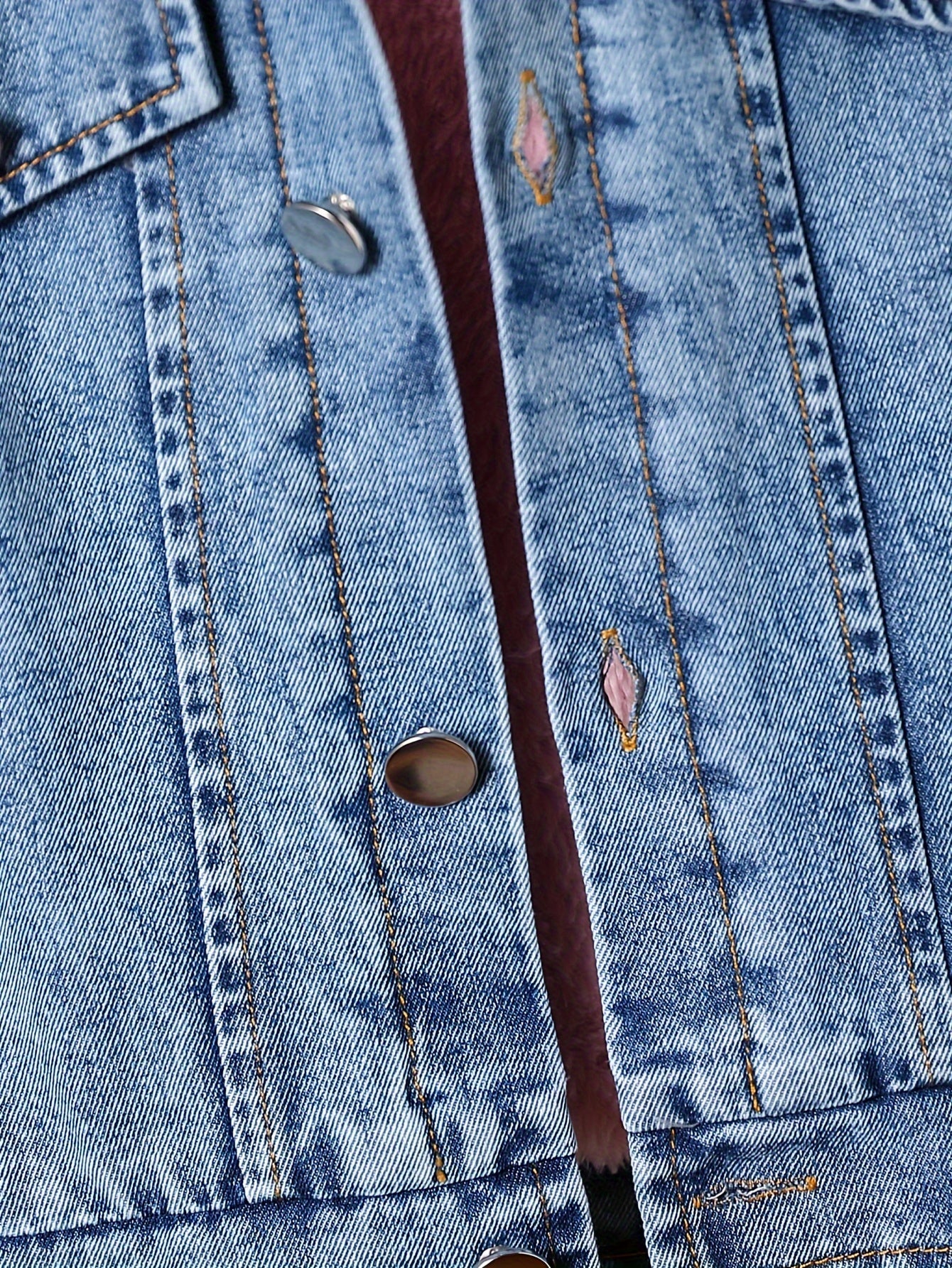 Girls' Cozy Fleece-Lined Hooded Denim Jacket - Long Sleeve, Button-Up