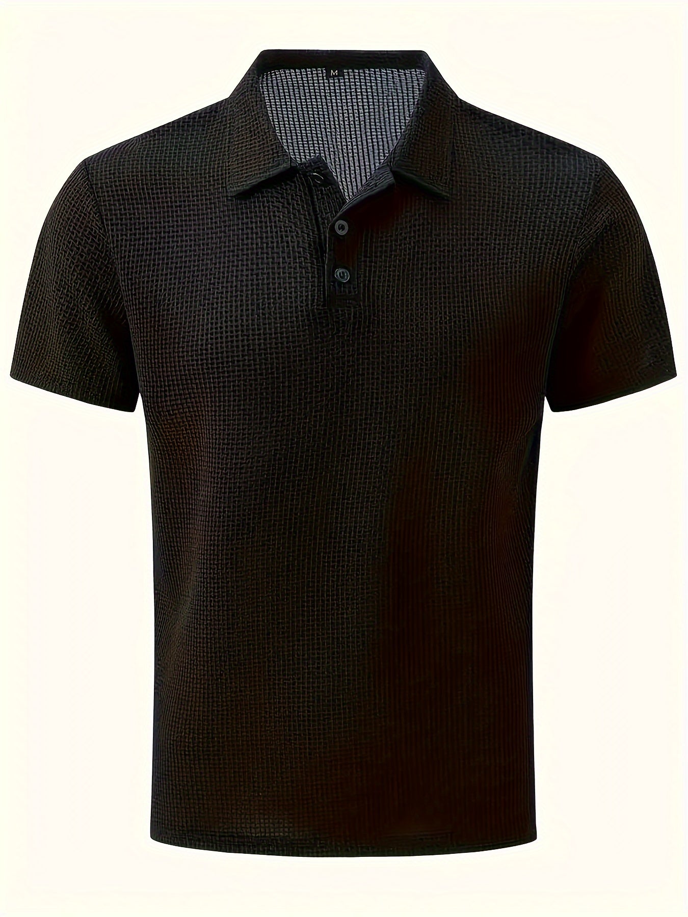 2025 Men’s High-End Mesh Ice Silk Polo Shirt – Solid Color Short Sleeve with Collar
