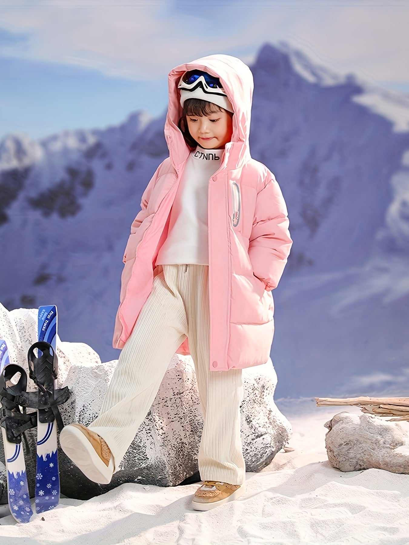 Youngsters' WarmthMax Hooded Parka Jacket - Ultra-Thick, Windproof, and Water-Resistant Winter Coat with Multiple Pockets for Boys and Girls, Machine Washable, and Perfect for Outdoor Play