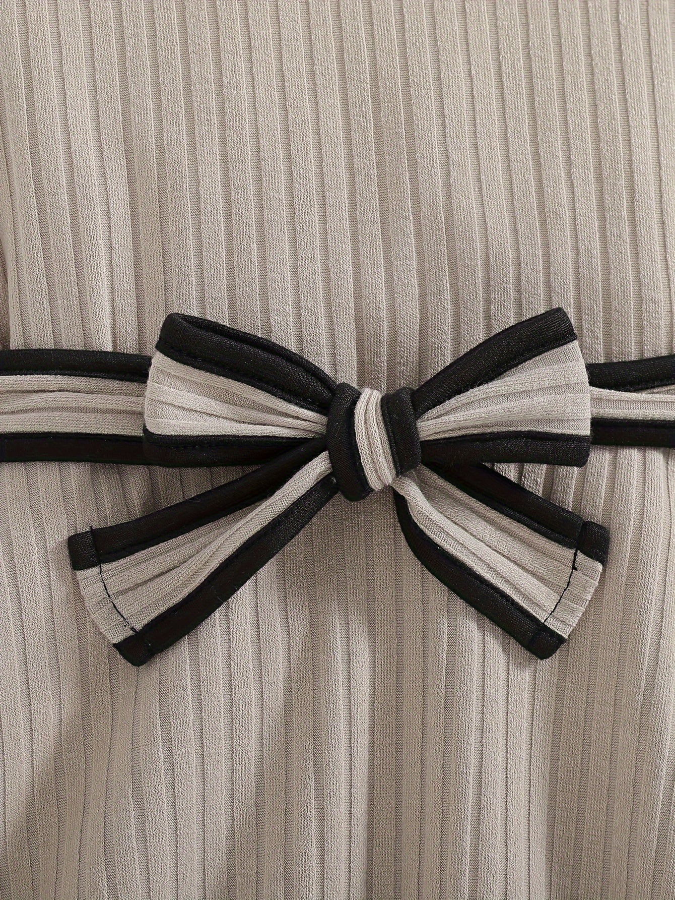 Charming Bow Waist Long-Sleeve Dress for Girls - Elegant Casual Wear for Spring & Fall, Party, Holiday, and Gift-Giving - Soft, Comfortable, and Stylish