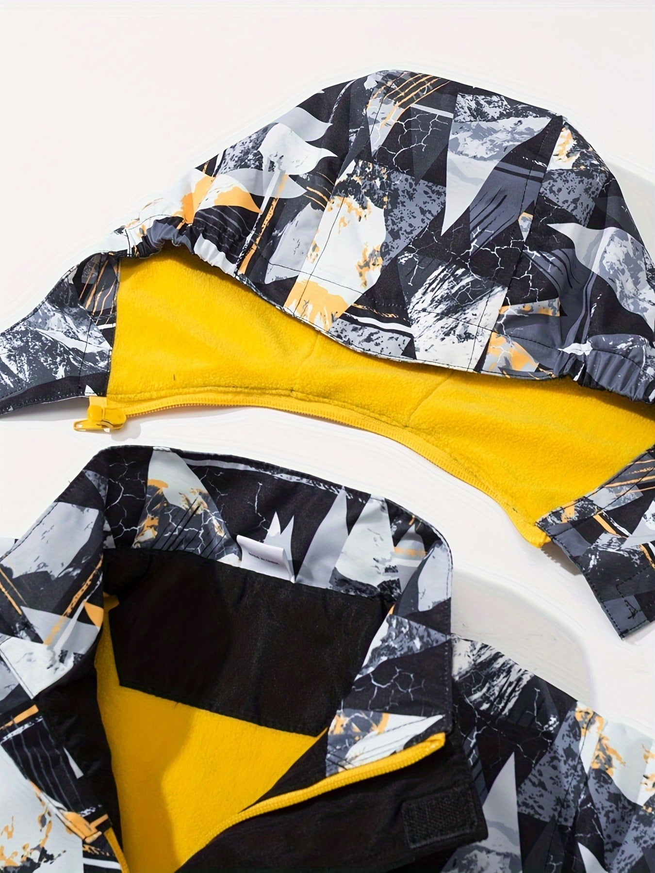 Boys' Waterproof Starsky Rain Jacket - Removable Hood, Lightweight, Fleece Lined, Windbreaker, Breathable, Adjustable Cuffs, Reflective Strip for Enhanced Visibility - Ideal for Outdoor Play and School Days