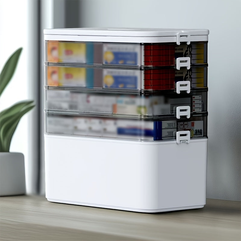 Large Capacity Multi-layer Classification Durable Portable Storage Box, Essential for Home And Travel, Transparent Storage Box - Easy to Clean, Suitable for Pill Box Organization, Office Supplies, Sewing Supplies, Bathroom Su