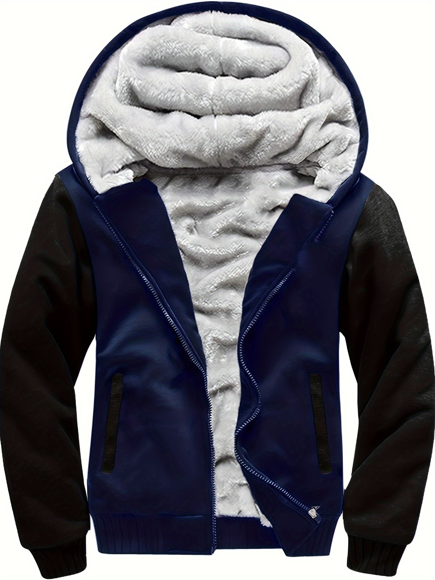Boys' Sporty Fleece Hooded Jacket - Warm & Stylish
