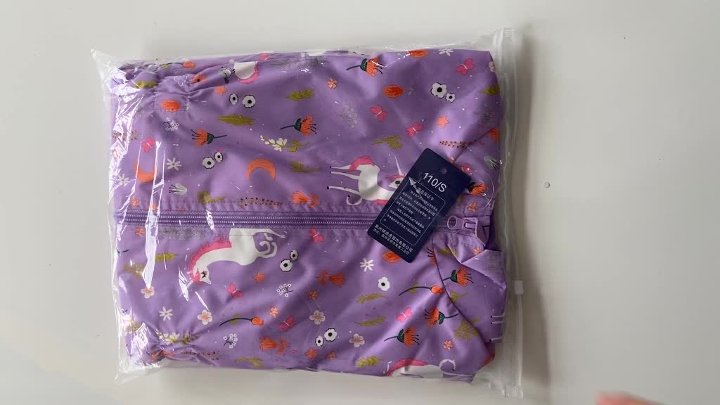 Whimsical Unicorn Graphic Hooded Jacket for Toddler Girls - Waterproof, Windproof, Zipper Coat with Cartoon Design - Perfect for Spring and Casual Outings