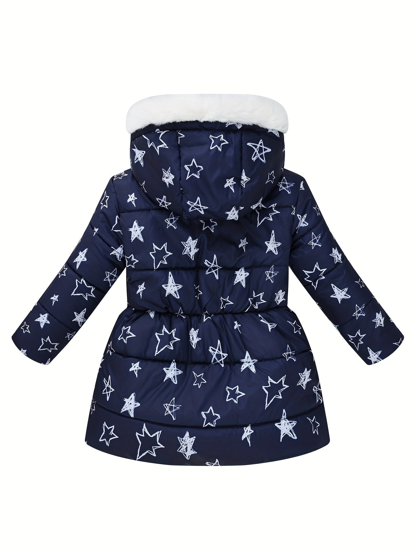 JOMAKE Girls' Cozy Fleece-Lined Hooded Jacket with Floral Print - Long Sleeve, Zip-Up Winter Outerwear for Youngsters