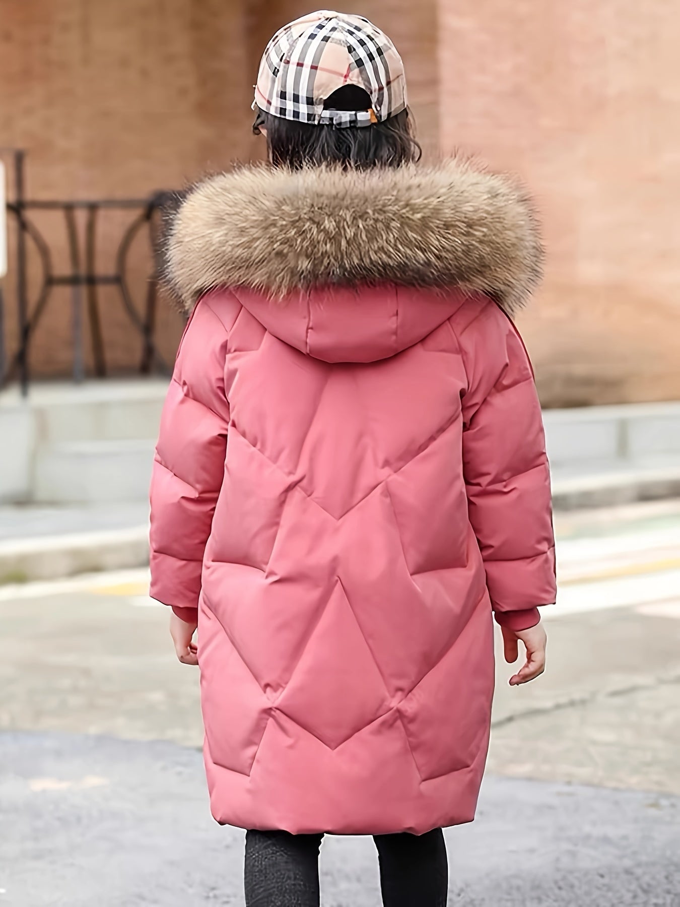 Chic Girls' Winter Parka - Thick, Waterproof Nylon Coat with Hood & Zip-Up Front, Casual Long Sleeve Outerwear for girls