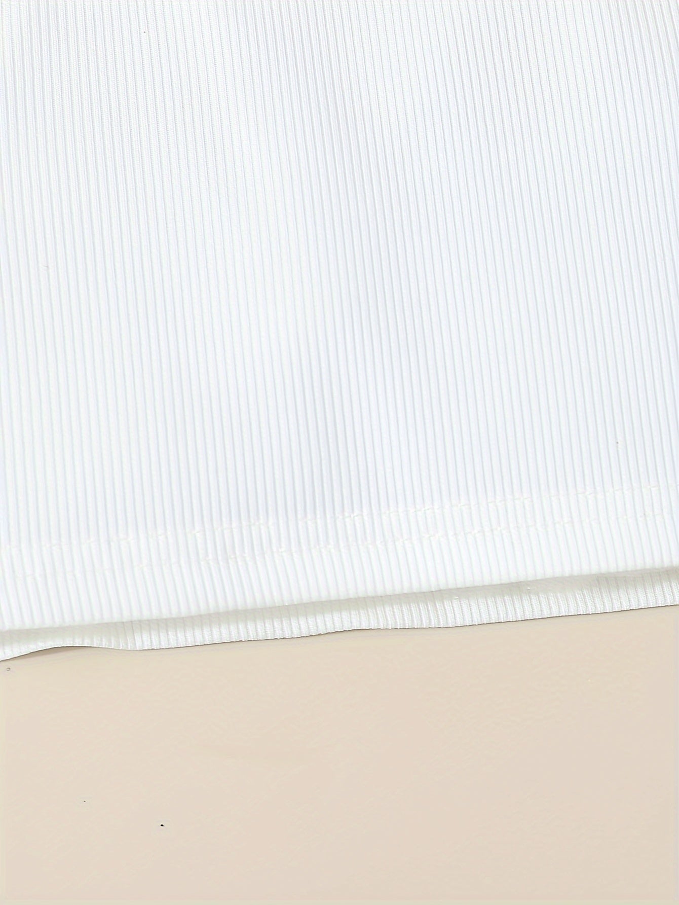 Girl's Outfit Basic Tank Top + Raw Hem Pearls Design Shorts Daily Summer Set, Girls Outdoor Clothes, Gift