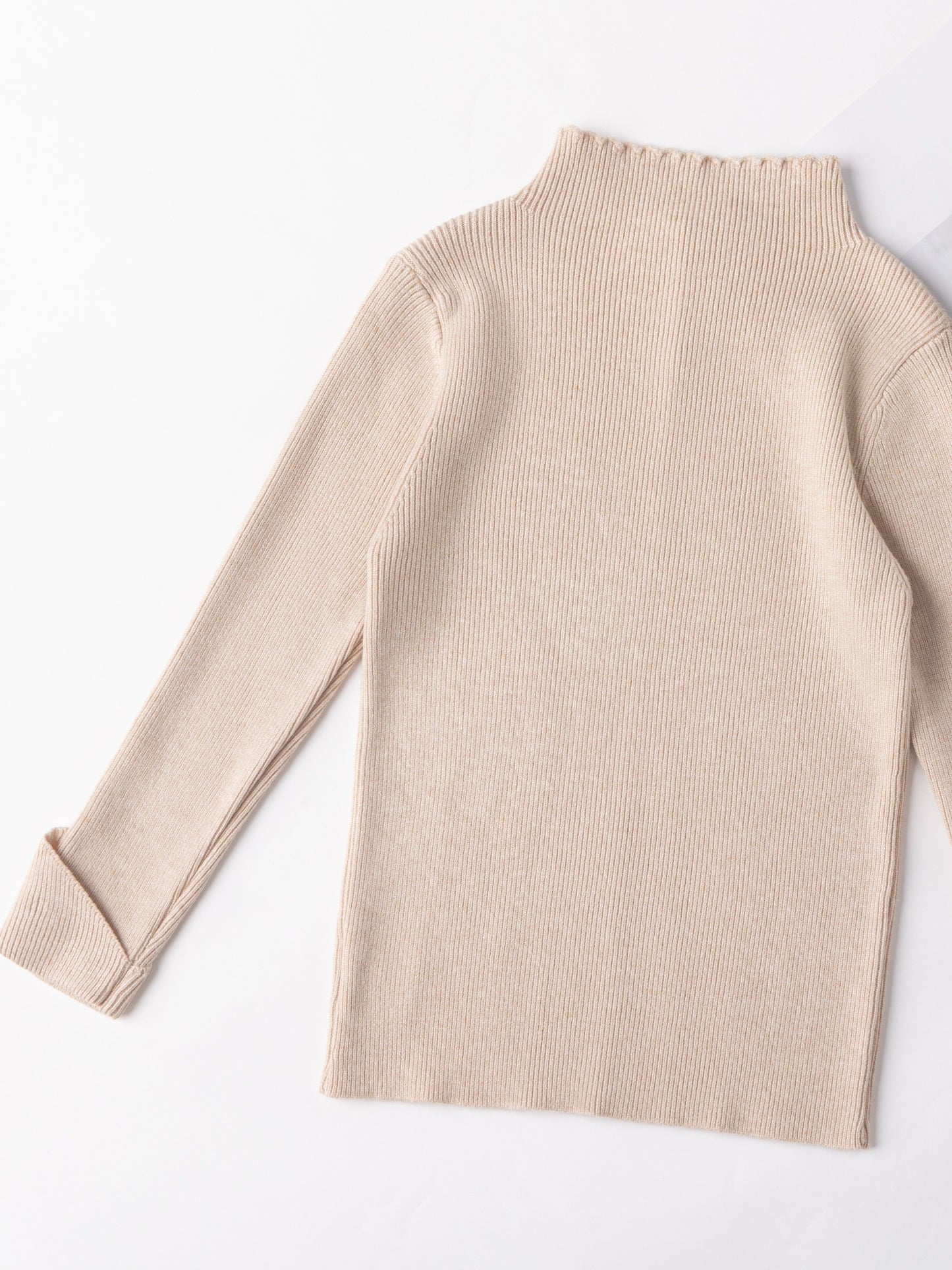 Girls Elegant Knit Pullover, Sweet Style Buttons Design Soft Stretchy Comfy Long Sleeve Layer Sweater For Fall/Winter