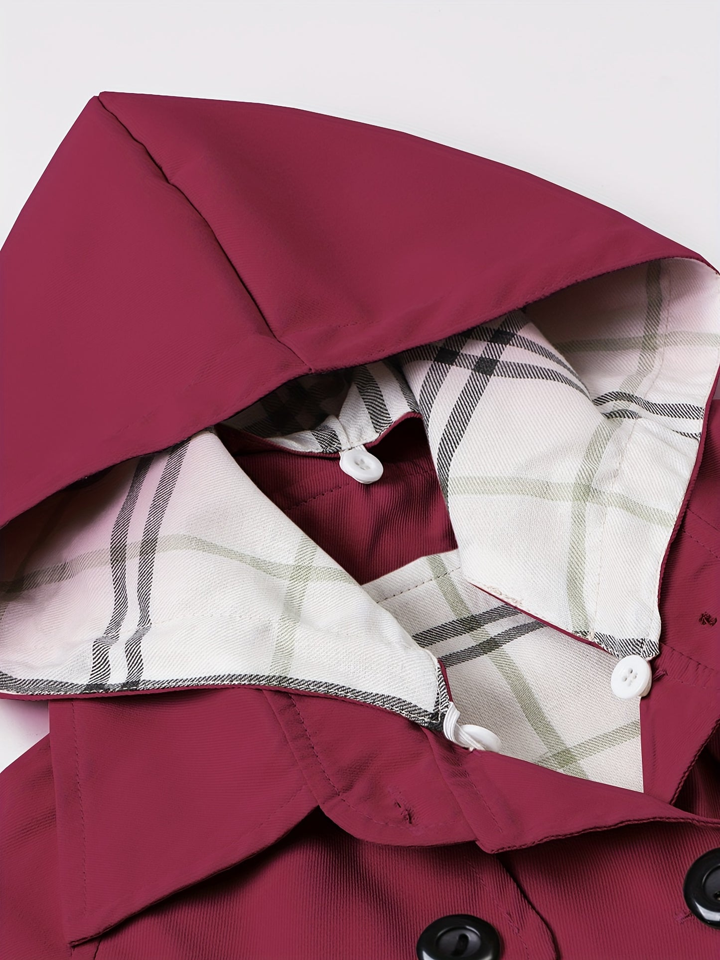 Girls Cute Button Up Trench Coat, Classic Lapel Coat, Elegant Trench Coat For Girls, Perfect For Daily Wear And Casual Outings In Spring And Autumn