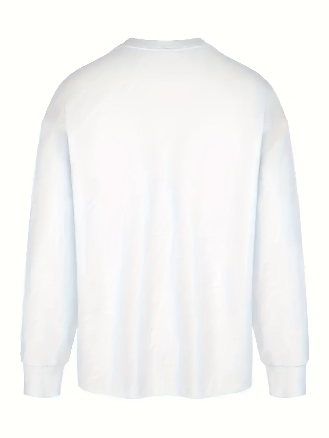 Long Sleeve Men's Crewneck T-shirt - Comfortable Fabric with Bright Graphic Print Design, Classic Fashion Thule Casual
