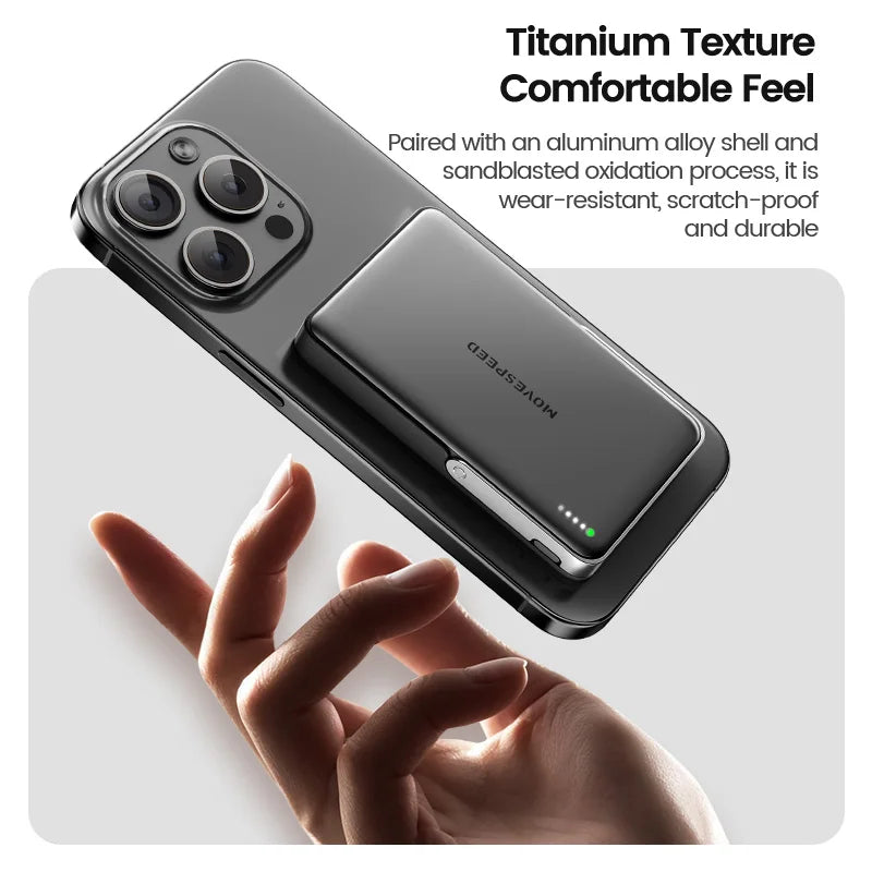 MOVESPEED S10 Pro Magnetic 10000mAh Power Bank with Stand — MagSafe Battery — view 6 of power banks