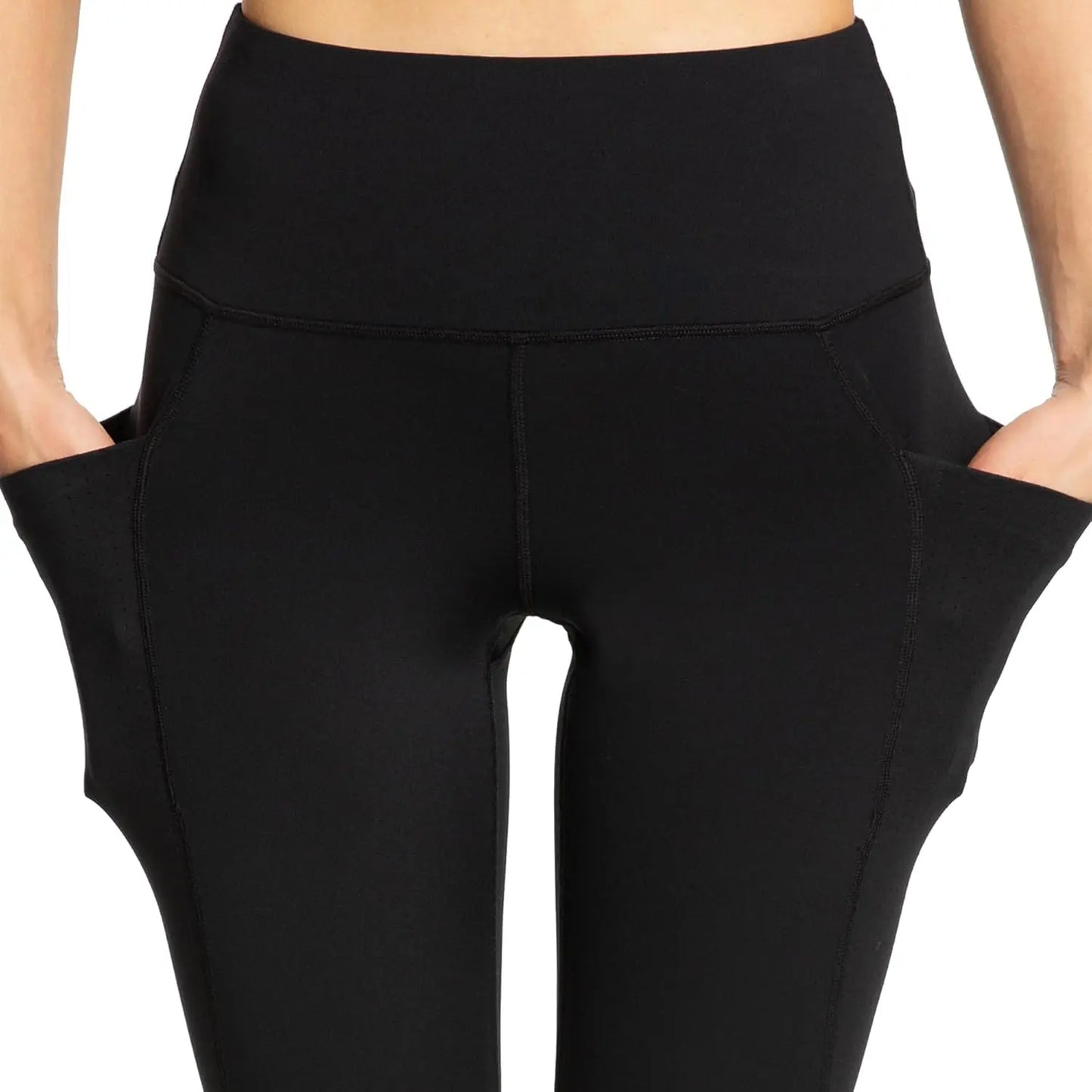 Plus-Size Black Yoga Leggings — Flexible Stretchy Comfortable High-Waisted Fit — view 6 of sports & fitness
