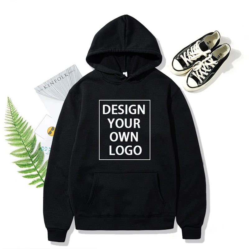 Customize Hoodies Men Women Casual Hoody Own Design LOGO Pullover DIY Picture Text Sweatshirt Clothing Loose Trend New Top Wear