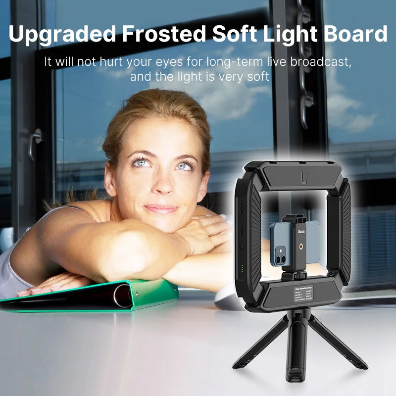 U-200 Bi-Color Ring Light – LED Video Light with Phone Clip & Cold Shoe for Live Streaming — view 6 of shoes & footwear