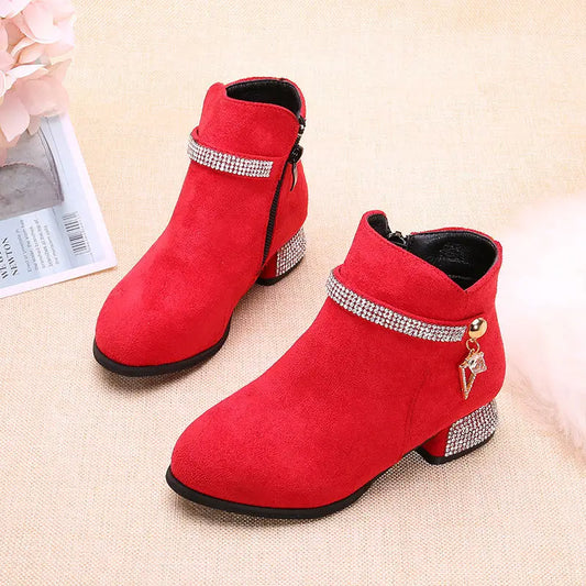 Autumn/Winter Fashion Boots for Girls – Party & Wedding Kids Shoes (Ages 4–14T)