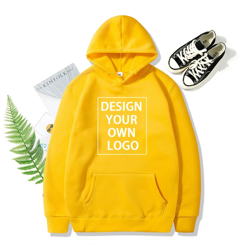 Customize Hoodies Men Women Casual Hoody Own Design LOGO Pullover DIY Picture Text Sweatshirt Clothing Loose Trend New Top Wear