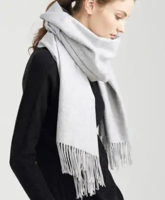 Cashmere Scarf Capsule-Color — Luxury Brand Solid Red Women's Holiday Gift Pashmina Wrap — view 13 of scarves & wraps