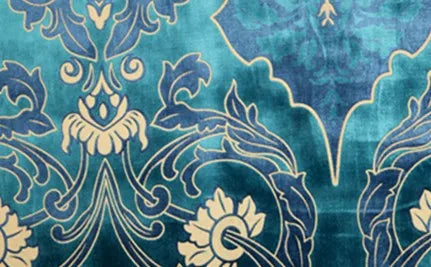 Luxury Romantic Velvet Curtain for Window, Beaded Valance, Gold and Royal Blue, Blackout for Bedroom, Living Room, Wedding