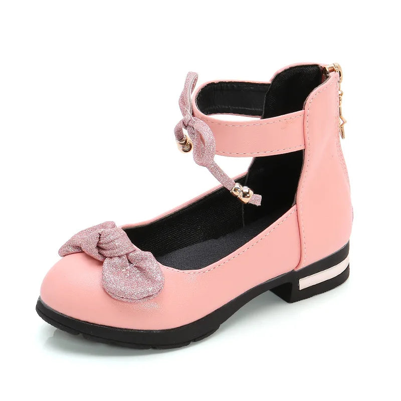 Childrens Big Girls Leather Shoes Girls Princess Kids Shoes For Wedding Party Pink Red Black 4 5 6 7 8 9 10 11-15T