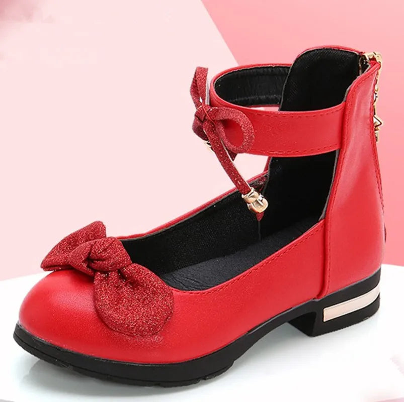 Childrens Big Girls Leather Shoes Girls Princess Kids Shoes For Wedding Party Pink Red Black 4 5 6 7 8 9 10 11-15T