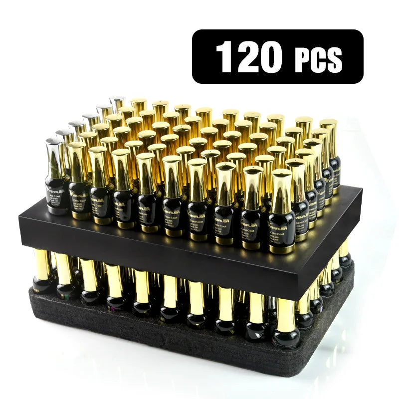 VENALISA Gel Polish Set (120PCS × 12ml) – TPO-Free Color Gel Nail Kit for Nail Art & Salon-Style Manicures