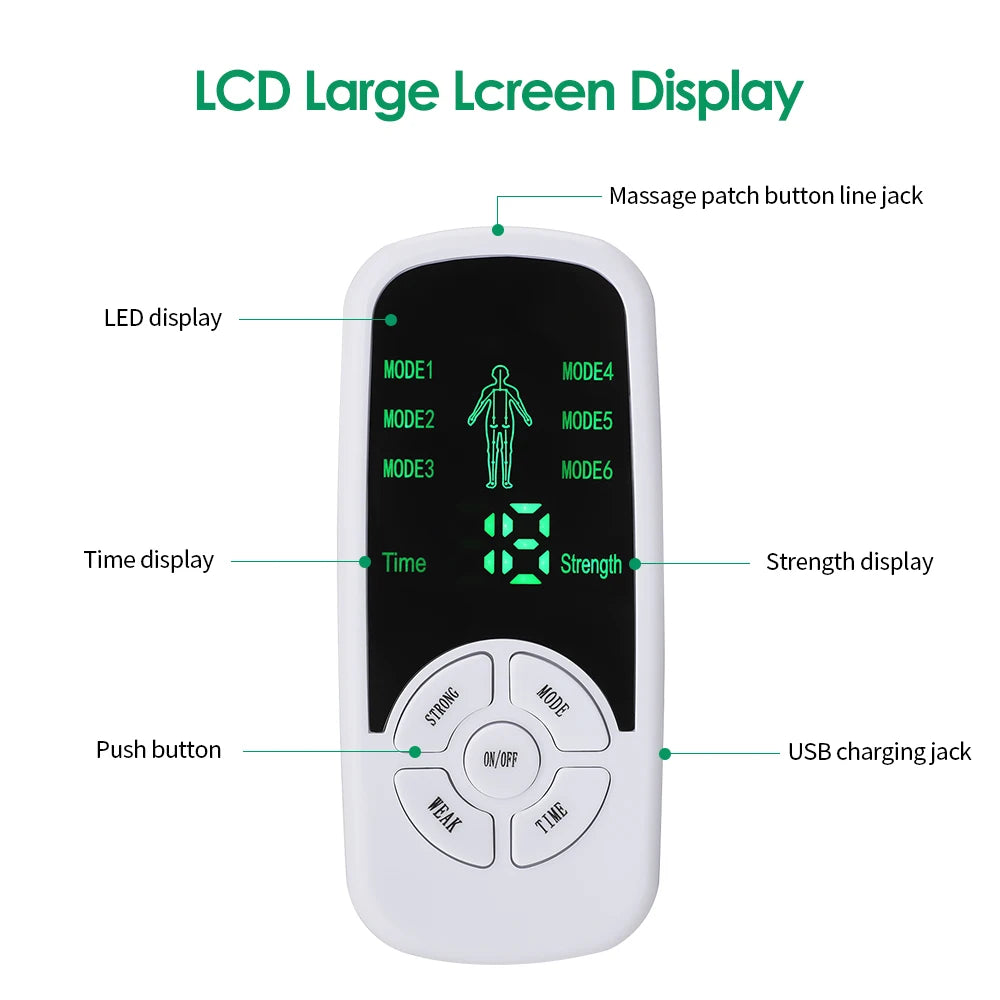 EMS Pulse Electric Muscle Stimulator — TENS Back, Neck & Body Massager — view 6 of recovery & massage