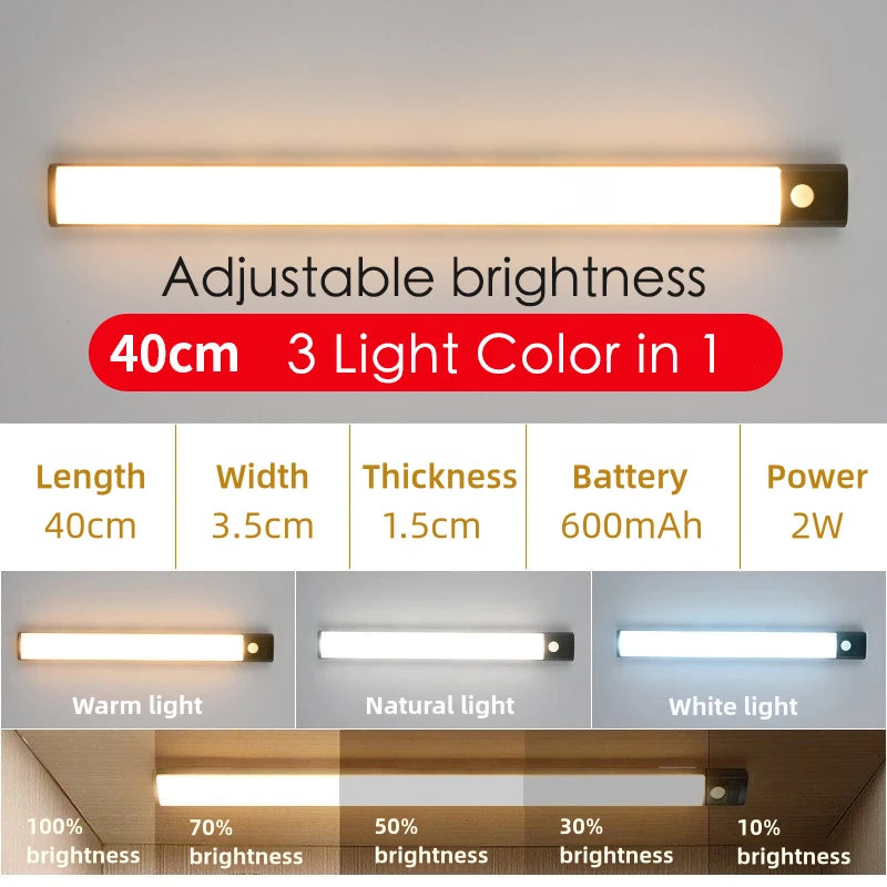 10–50cm LED Motion Sensor Night Light — Wireless USB Rechargeable Wall & Under-Cabinet Lamp — view 13 of led & smart lighting