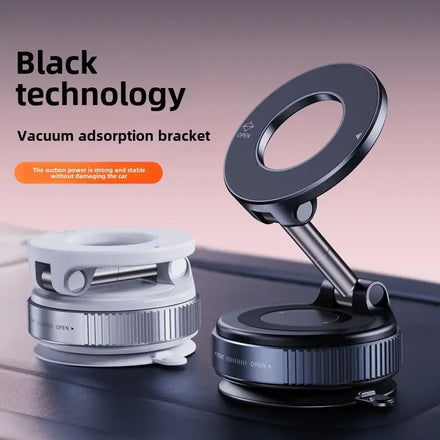 Foldable Magnetic Car Phone Mount – Vacuum Suction Cup 360° Rotating Multi-Angle Holder