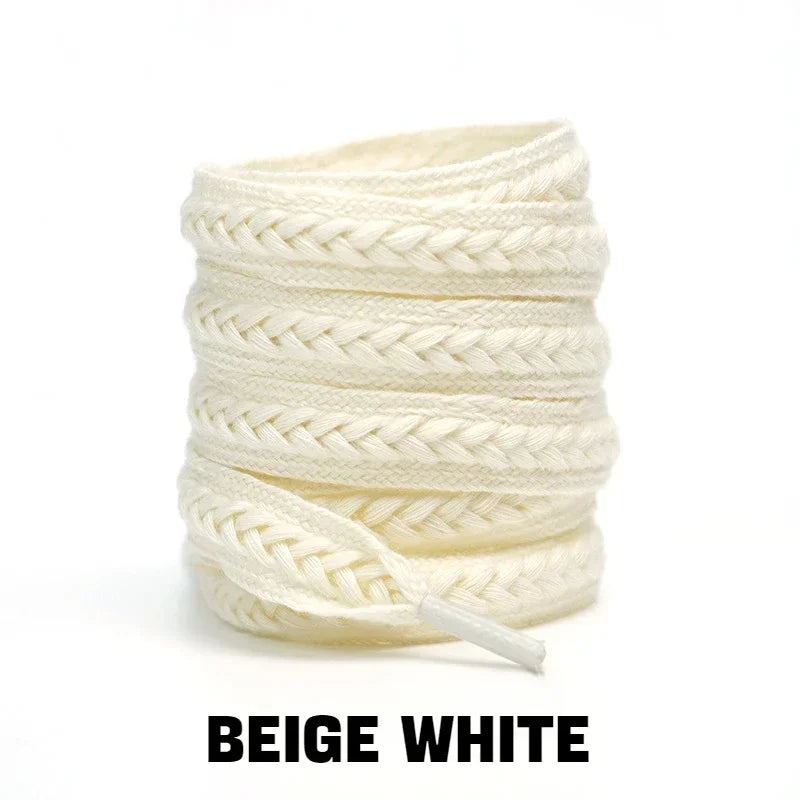 Wheat Cotton Shoelaces — Wide Premium Sneaker Laces (1 Pair)