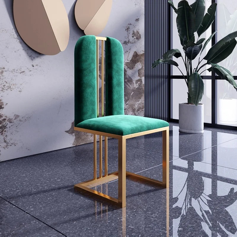 SENTEWO Free Shipping Italian Luxury Rock Slab Dining Table Set 4 Chairs Golden Frame Dinner Tables With Chair Kitchen Furniture