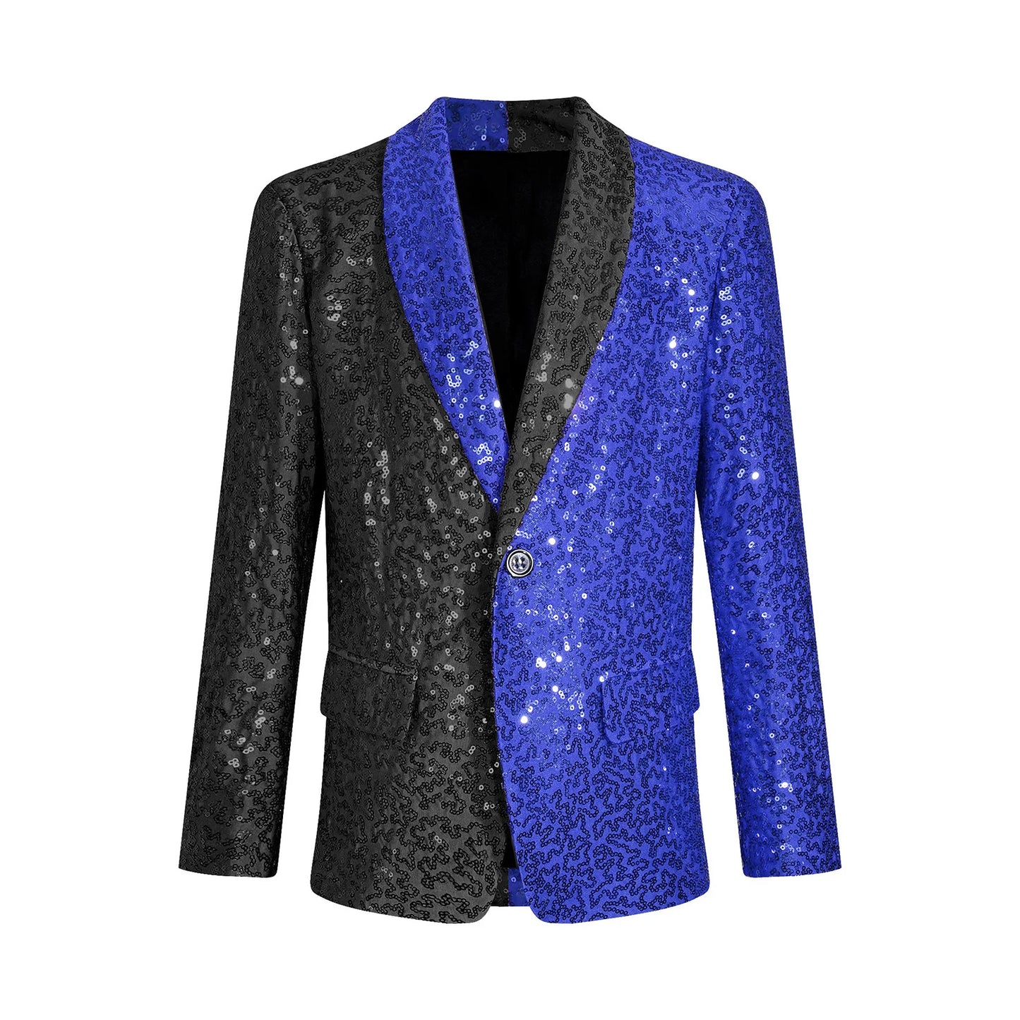 Shine Bright with the Kids' Boys Sequins Suit Blazer – Perfect for Special Occasions!