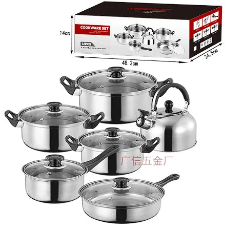 China Supplies Good Quality Traditional Kitchen Set Enamel Kitchenware Stainless Steel South Africa Cast Cookware set