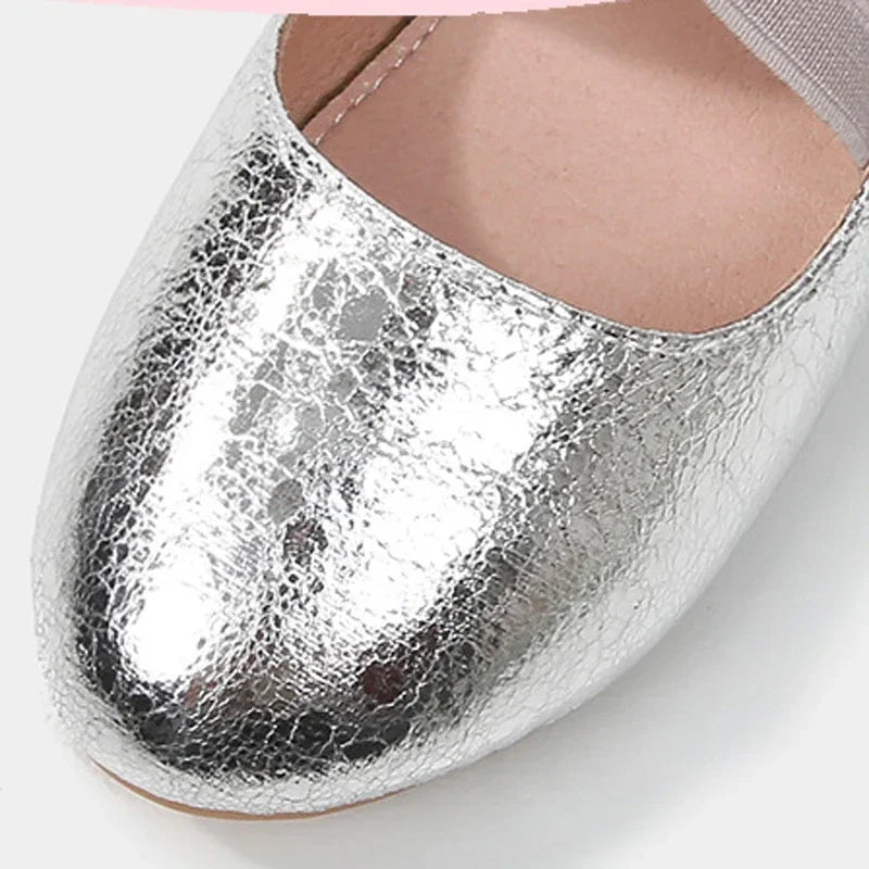 Gold Baby Girl Ballet Flats – Christmas Party & Performance Shoes (3-12 Years)