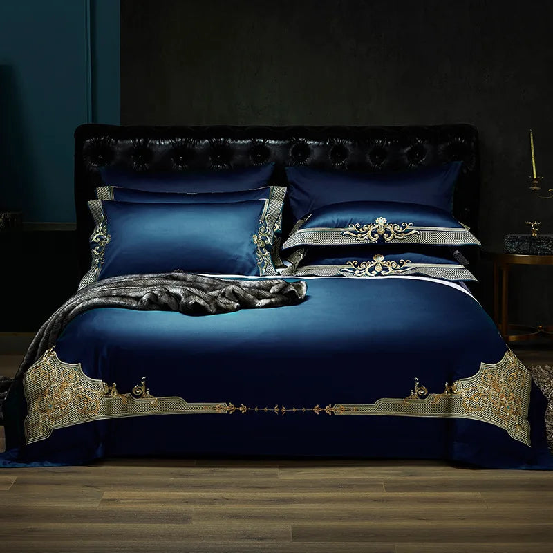 Brand New Wine Red Wedding Bedding Set 100% Cotton Silky Duvet Cover Set Luxury Wedding Birthday Gift Embroidery Quilt Covers