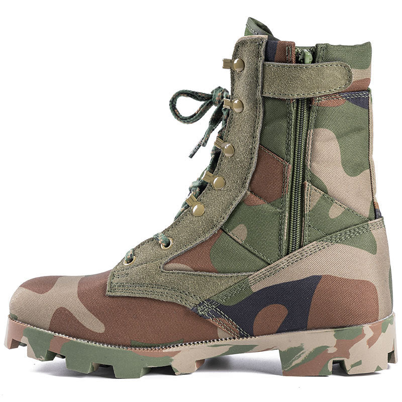 summer man ankle boots military shoes genuine leather shoes for men army boots
