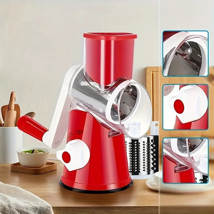 Bench-Top Drum Vegetable & Fruit Slicer Grater – Fast Rotary Shredder for Even Cutting — view 1 of home & kitchen