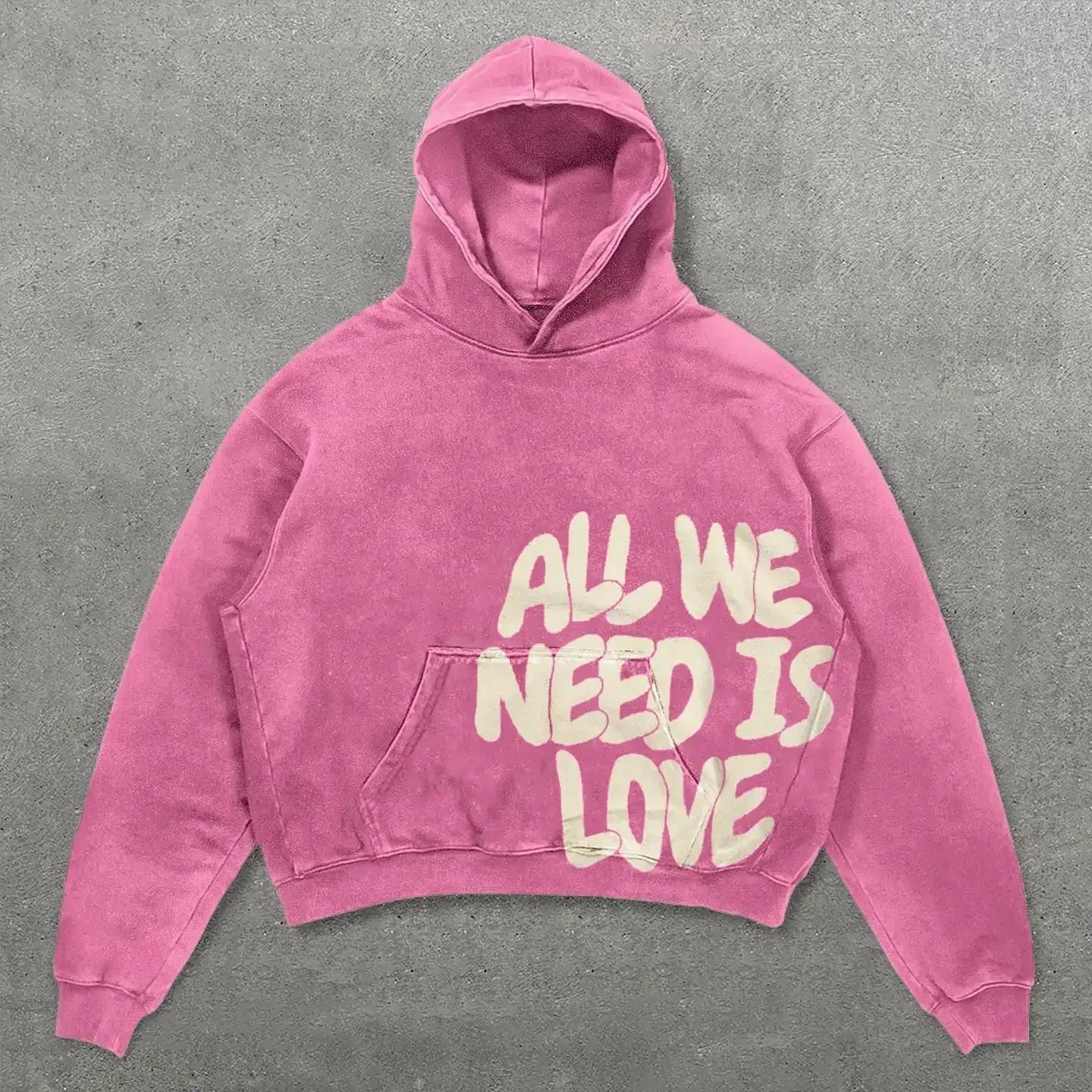 Women’s Y2K Graphic Oversized Hoodie – High Street American Gothic Streetwear for Couples