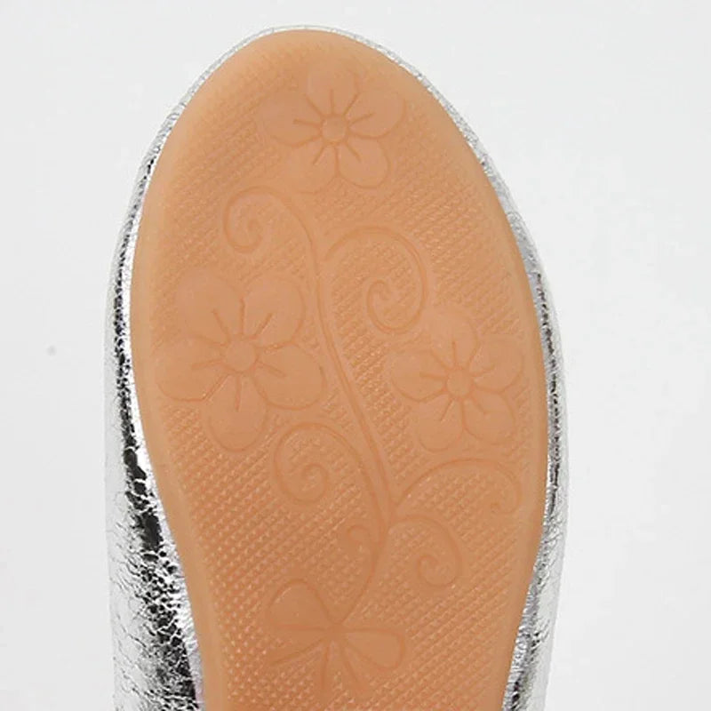 Gold Baby Girl Ballet Flats – Christmas Party & Performance Shoes (3-12 Years)