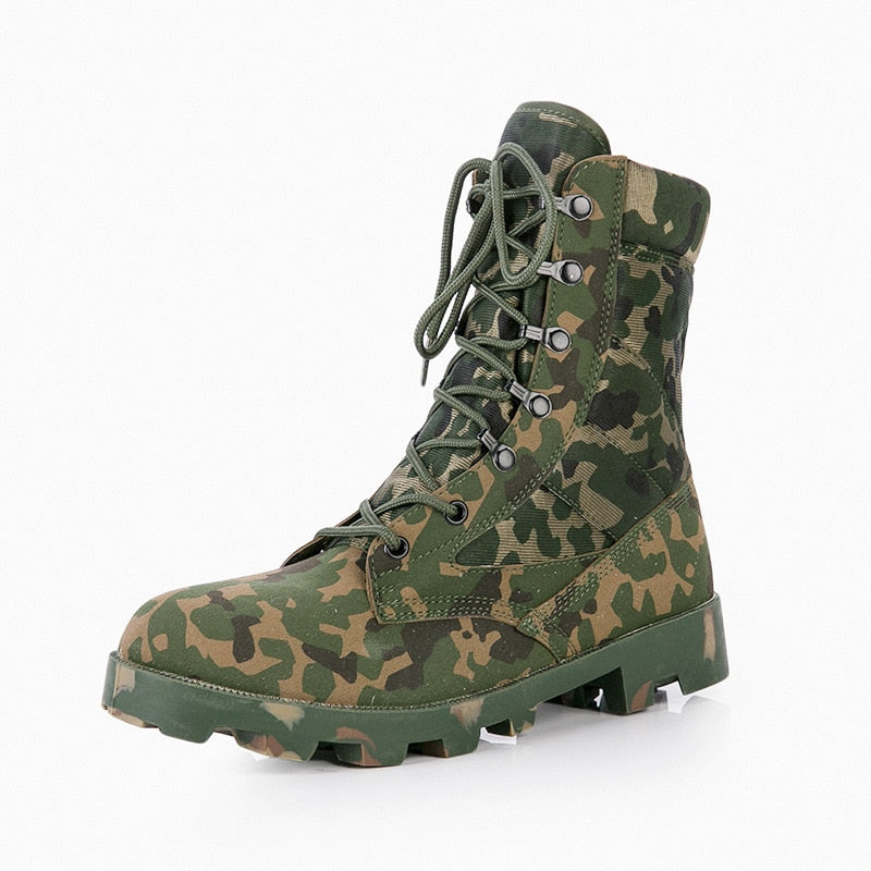 summer man ankle boots military shoes genuine leather shoes for men army boots
