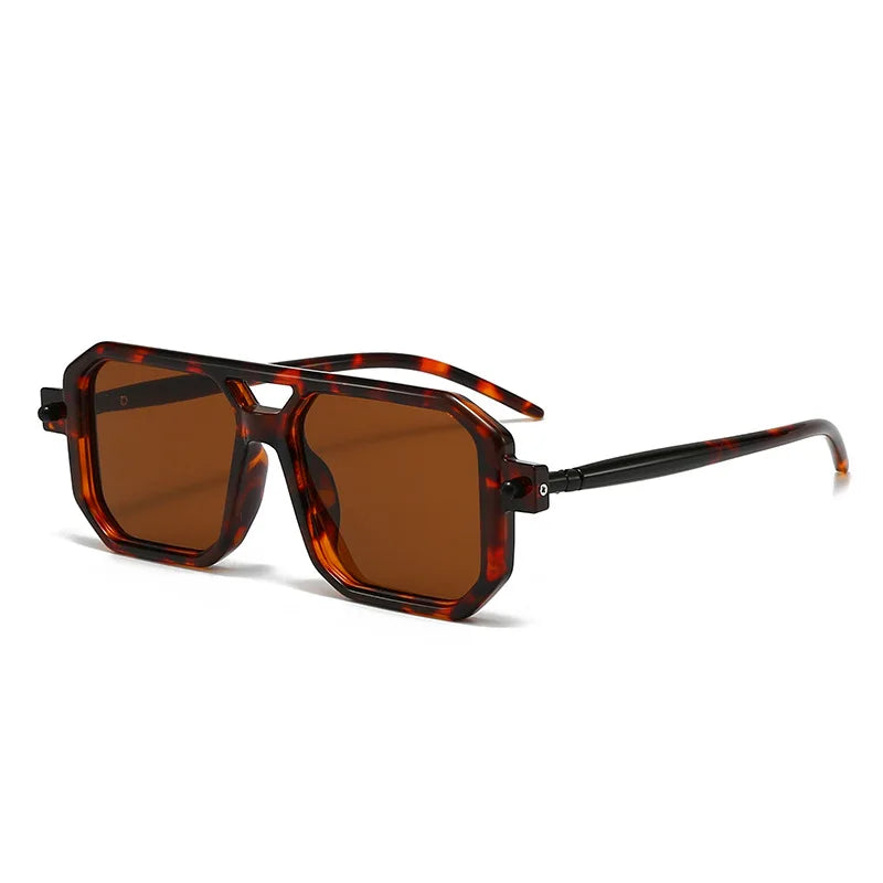 Square Pilot Sunglasses Classic — Vintage Retro Luxury Designer Women Men Hybrid UV400 Shades — view 5 of sunglasses