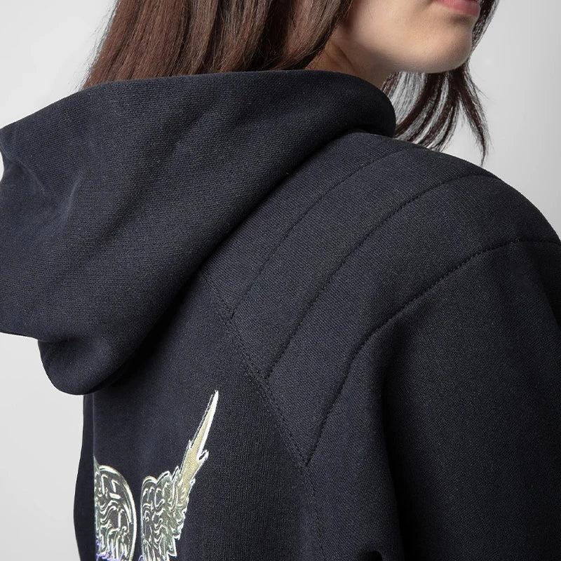 Women's Loose Fit Fleece Sweatshirt – Chic Casual Long Sleeve Hoodie