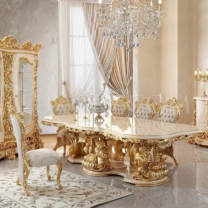 European Luxury Solid Wood TV Cabinet – Handcrafted Elegance for Palaces & Villas